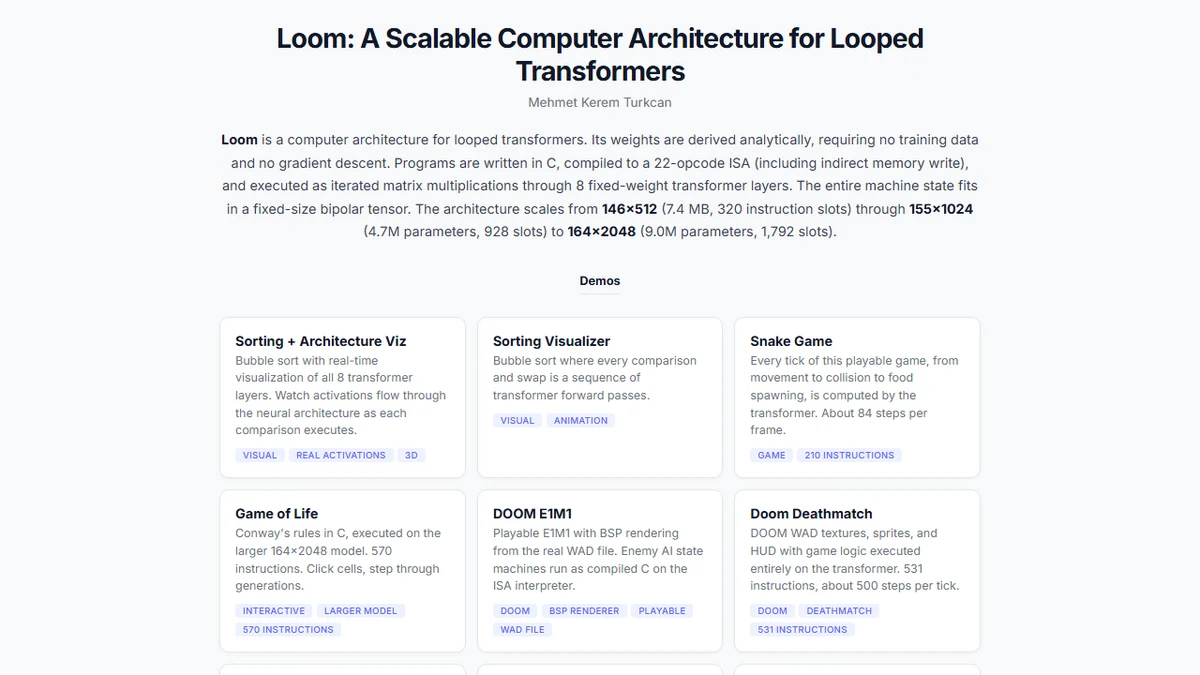 Loom browser demos and compiled-program examples
